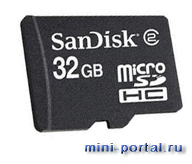 Флеш-карта SanDisk microSDHC 32 Гб