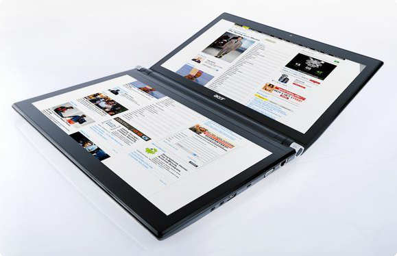 ноутбук Асер Икониа с двумя экранами